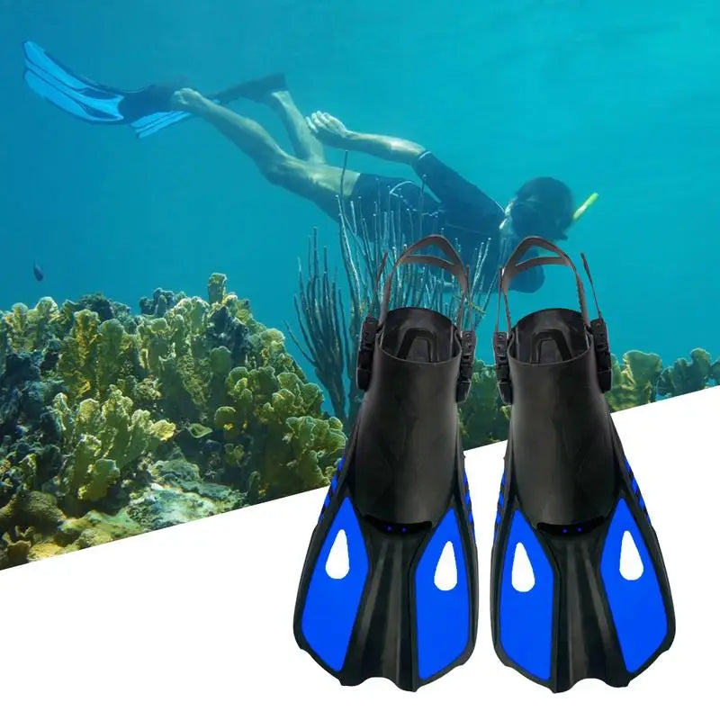 Swim Fins Swim Flippers Designed With Adjustable Buckles And Open Heel Adjustable Swim Fins For Travel Snorkeling & Diving