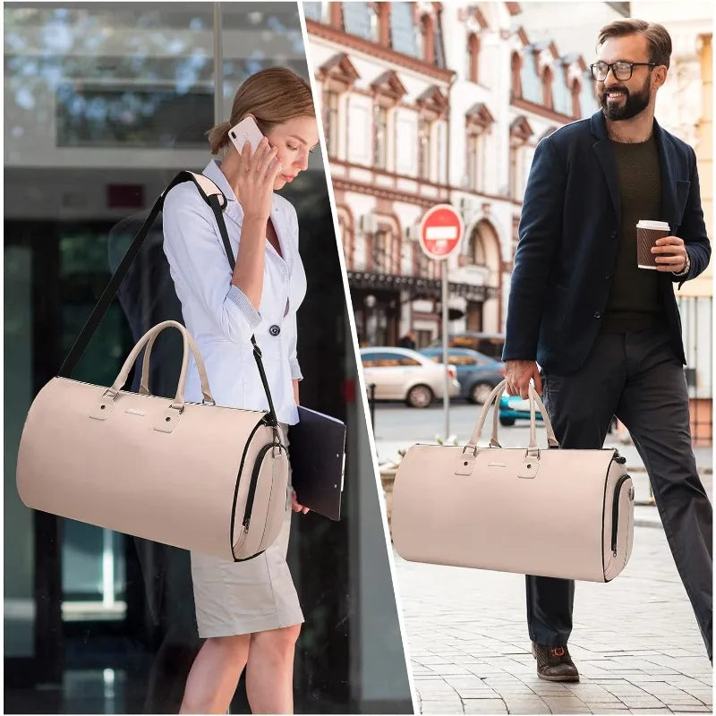 Bags for Travel,Carry on Garment Bags for Hanging Clothes 2 in 1 Suit Bag for Men Travel Garment Duffel Bag for Women,Pink