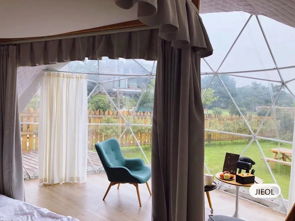 Different Color Geo Dome, Outdoor Glamping Dome Tent for resort.