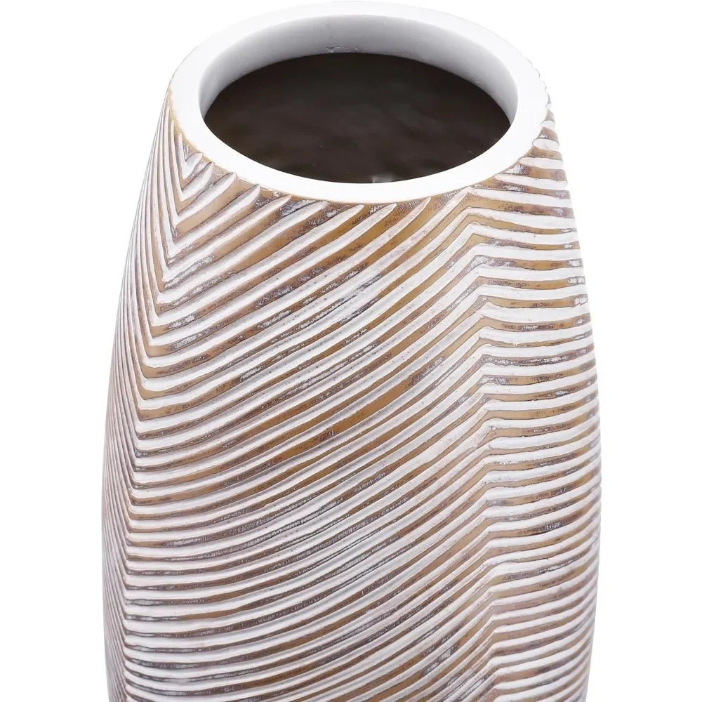 White Wash Vase Decorative Tall Floor Vase for Living Room Decor Home Decorations 31 Inches Resin Freight Free Garden