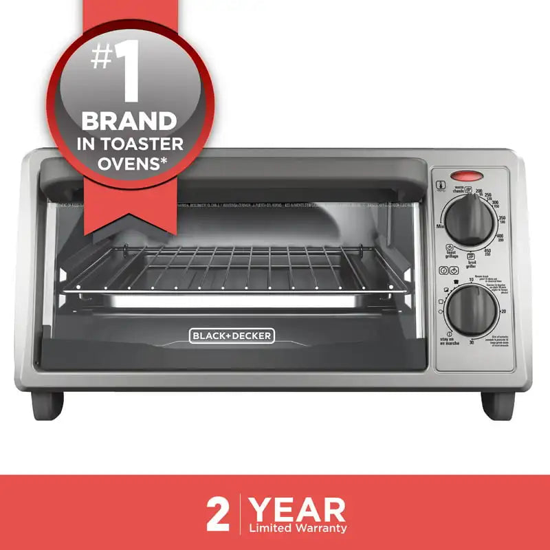 Black & 4-Slice Toaster Oven