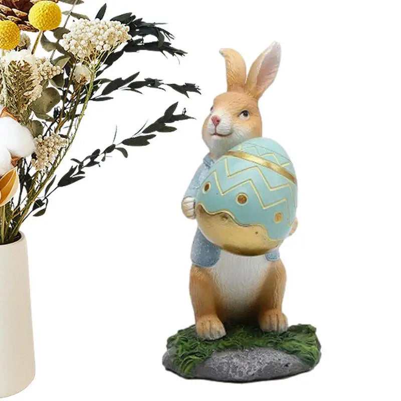 Easter Rabbit Decoration Bunny Figure Craft Ornament Home Holiday Cute Bunny Home Decoration Easter Rabbit Decoration