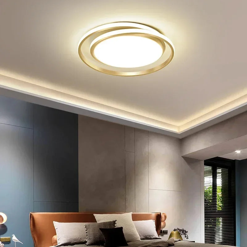 Modern LED Gold Ceiling Light For Bedroom Living Dining Room Restaurant Hotels Luxury Interior Chandelier Lighting Fixtures