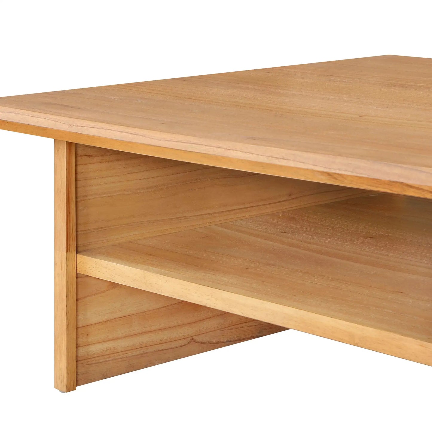 Pembrook Coffee Table with Solid Wood Frame, Natural Oak finish for Living Room, Small Rising Wooden Dining Center Tables