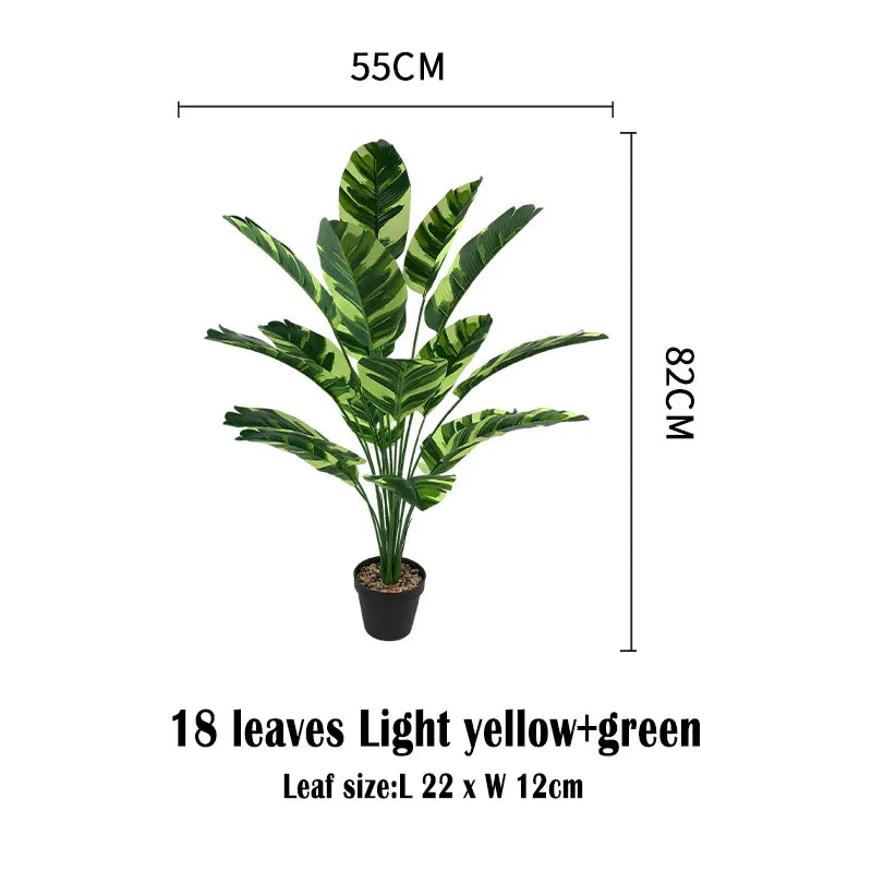 Choice 18P Artificial Leaf Plants Large Fake Banana Tree Leaves Bonsai Flower Garden Home Living Room Decoration Outdoor Decors
