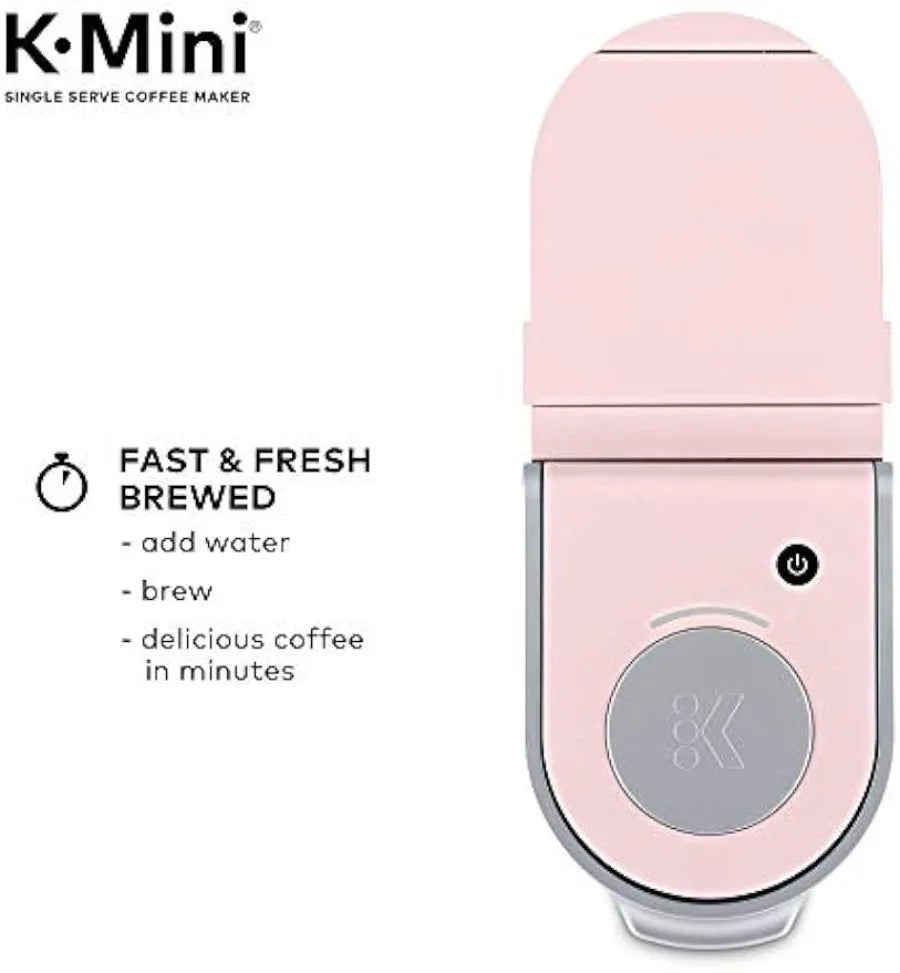 K-Mini Single Serve K-Cup Pod Coffee Maker, Dusty Rose, 6 to 12 oz. Brew Sizes | USA | NEW