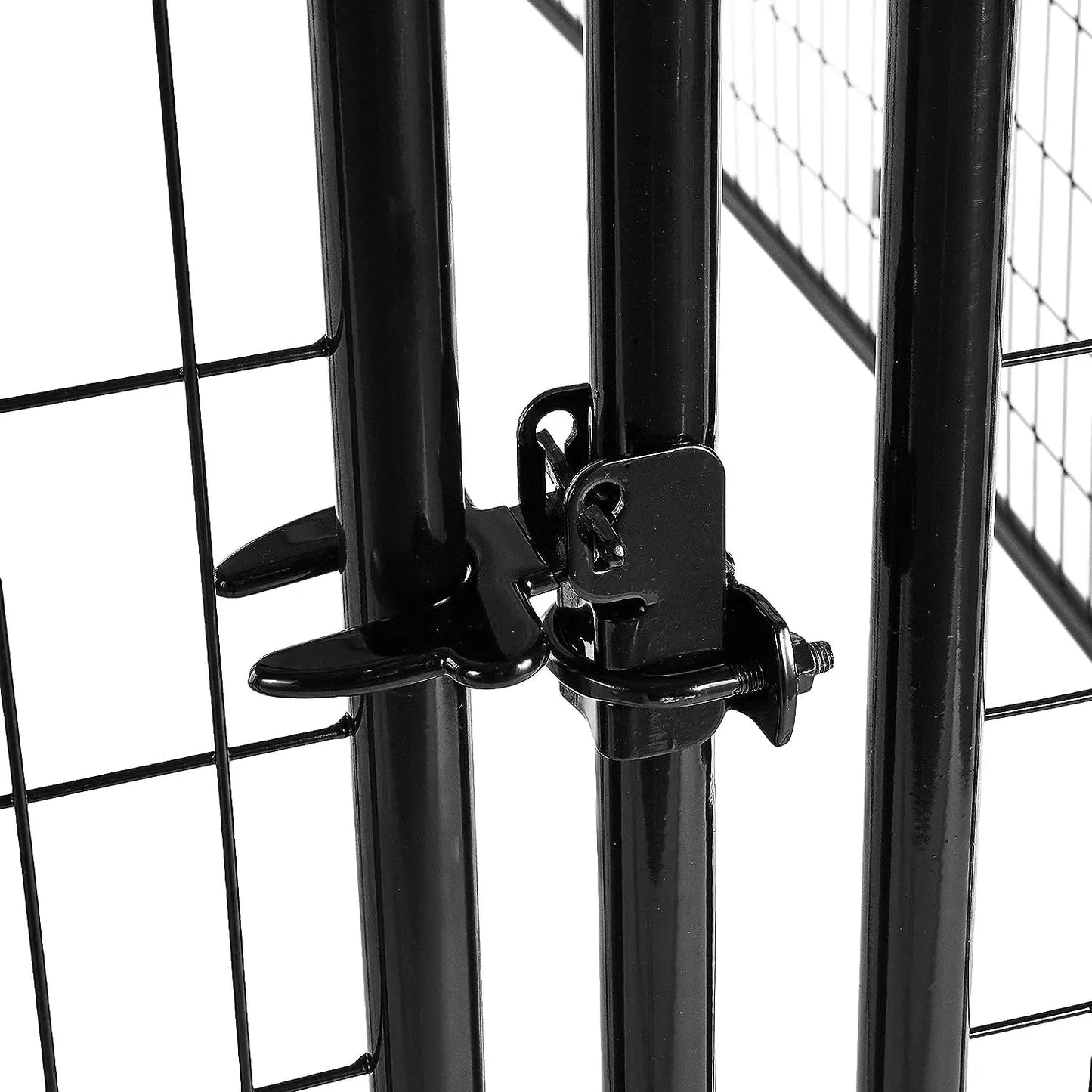 Welded Rectangular Outdoor Secure Wire Crate Kennel for Cat, Dog Large, Black, 102 x 48 x 72 Inches pet supplies dog fence