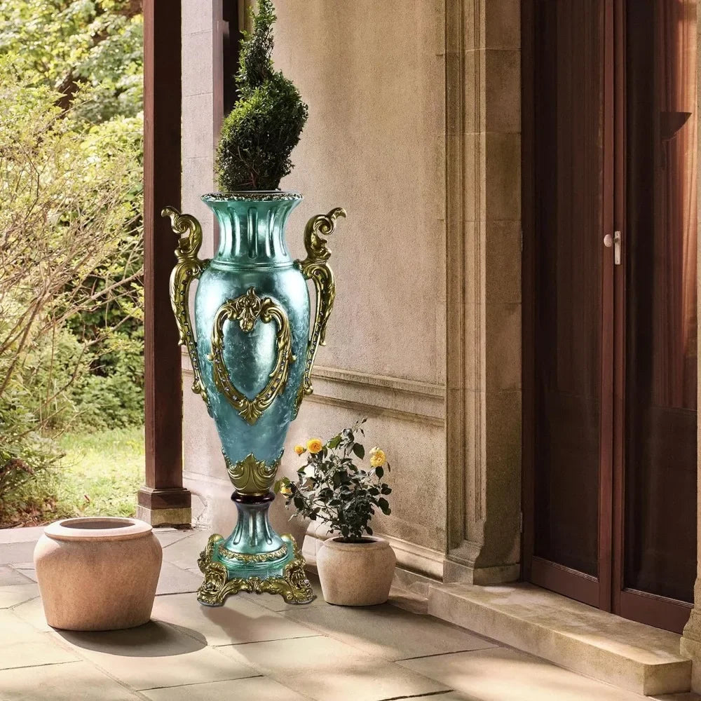 35.4 Inch Green Tall Floor Vase Room Decor Decoration Home Decorations Extra Large Huge Vase Flower Vases Garden