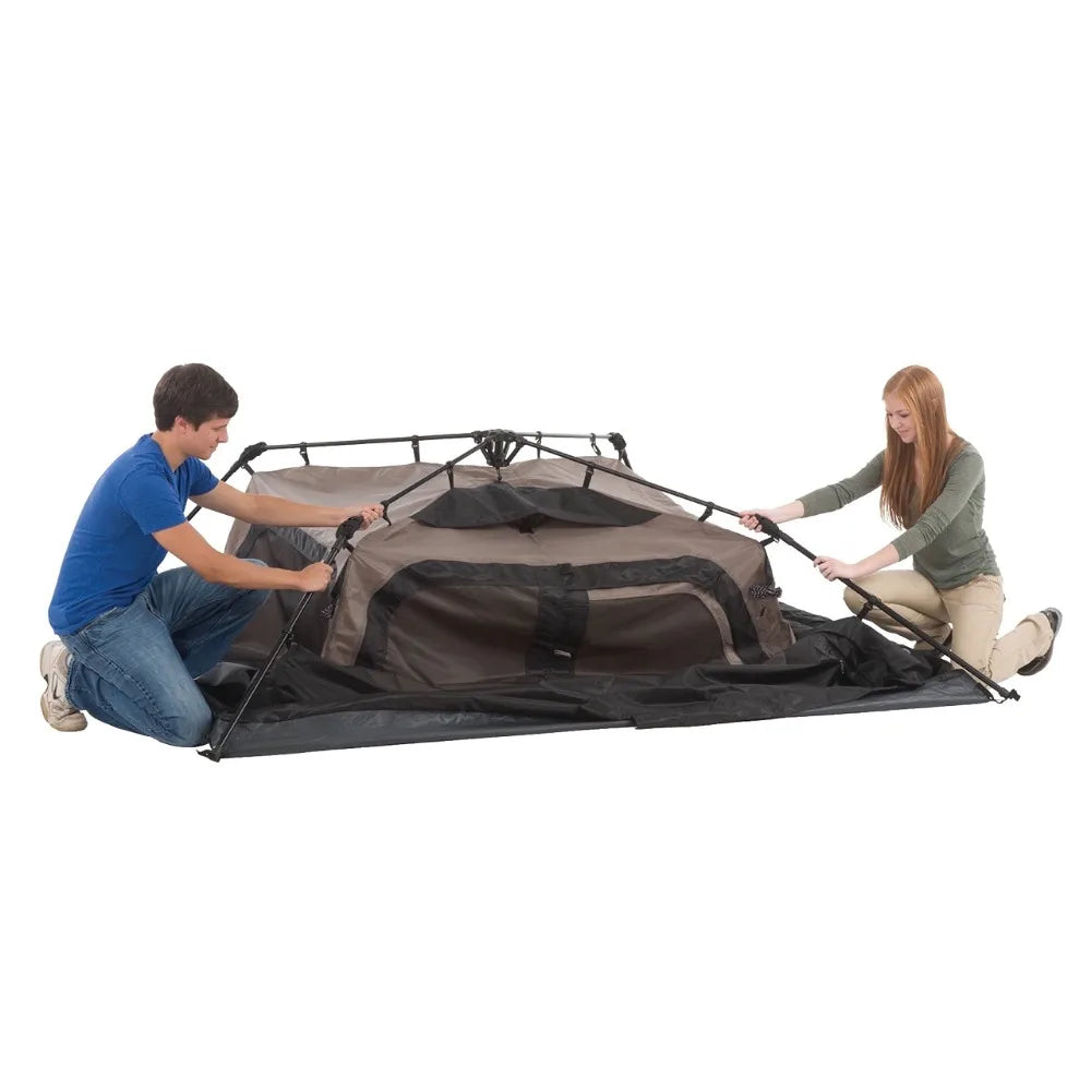 Coleman Camping Tent, 4 Person Weatherproof Tent with WeatherTec Technology, Double-Thick Fabric, Sets Up in 60 Seconds