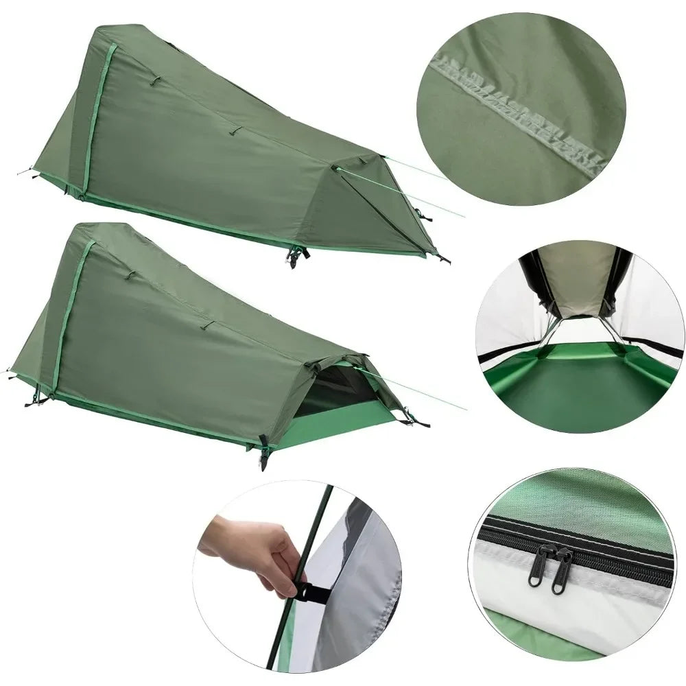 Tent for 1Person 3 Season Waterproof Single Person Backpacking Tent for Camping Hiking Backpack Travel Outdoor Gear Freight free