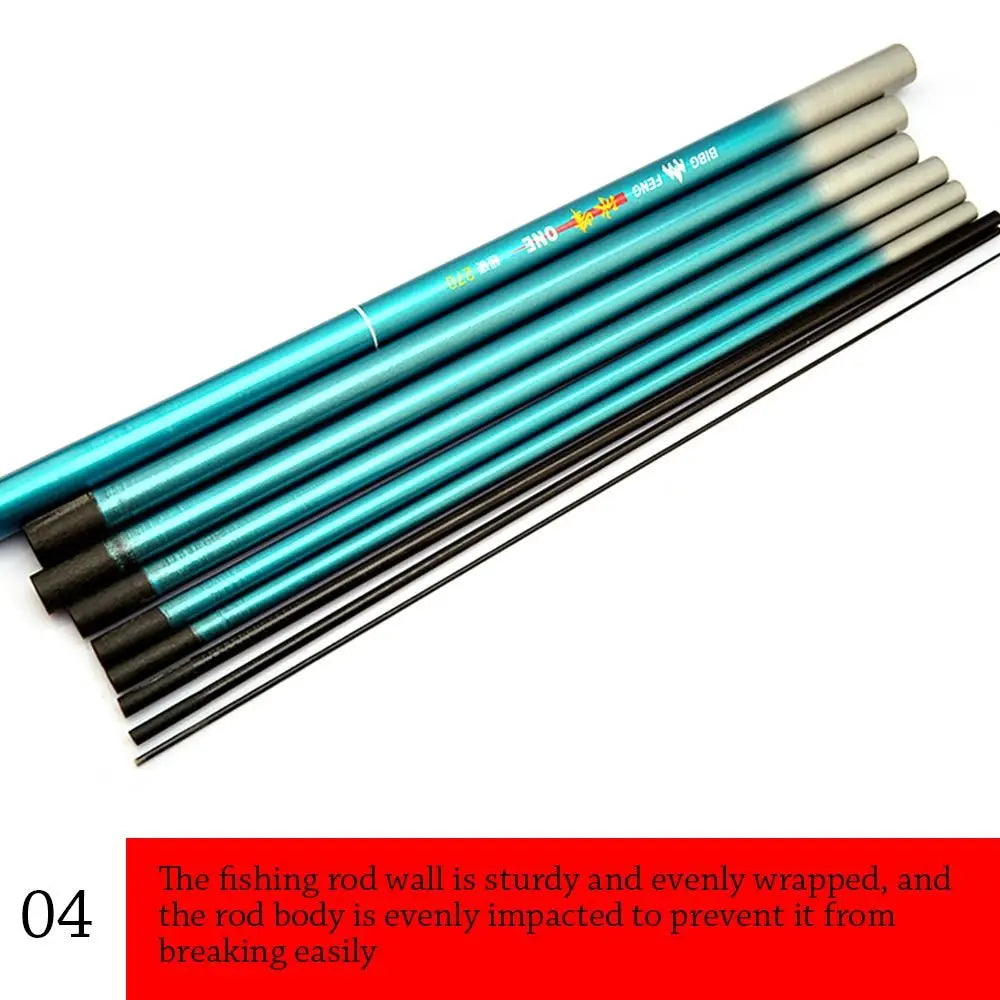 1.5/1.8/2.1/2.4/2.7/3.0/3.6m Carbon Fiber Fishing Rod Telescopic Ultra-light Hard Pole for Stream Freshwater Fishing Pole