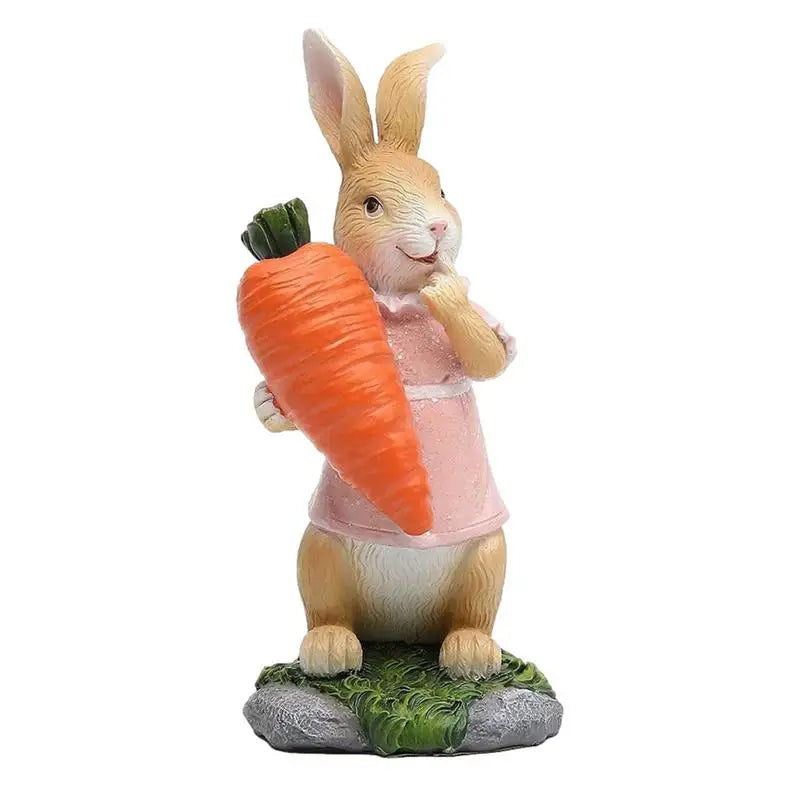 Easter Rabbit Decoration Bunny Figure Craft Ornament Home Holiday Cute Bunny Home Decoration Easter Rabbit Decoration