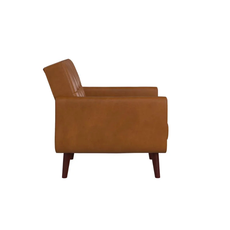 Better Homes & Gardens Nola Modern Chair with Arms, Camel Faux Leather accent chairs for living room chairs living room
