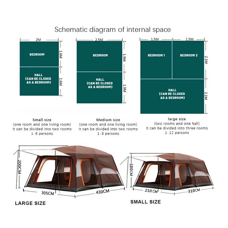 High Quality Automatic Event Party Large Luxury Commercial Outdoor Camping Sleeping Tent