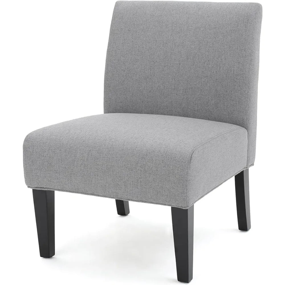 Fabric Accent Chair Living Room Chairs Grey Armchair Lounge Furniture Home