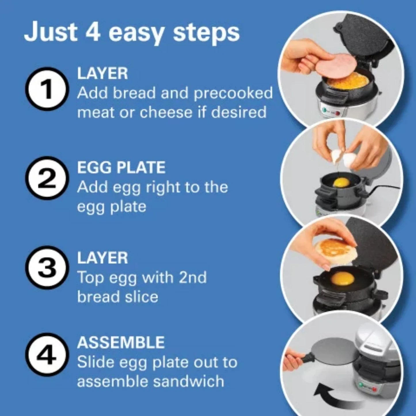 Breakfast Sandwich Maker, Silver toaster oven