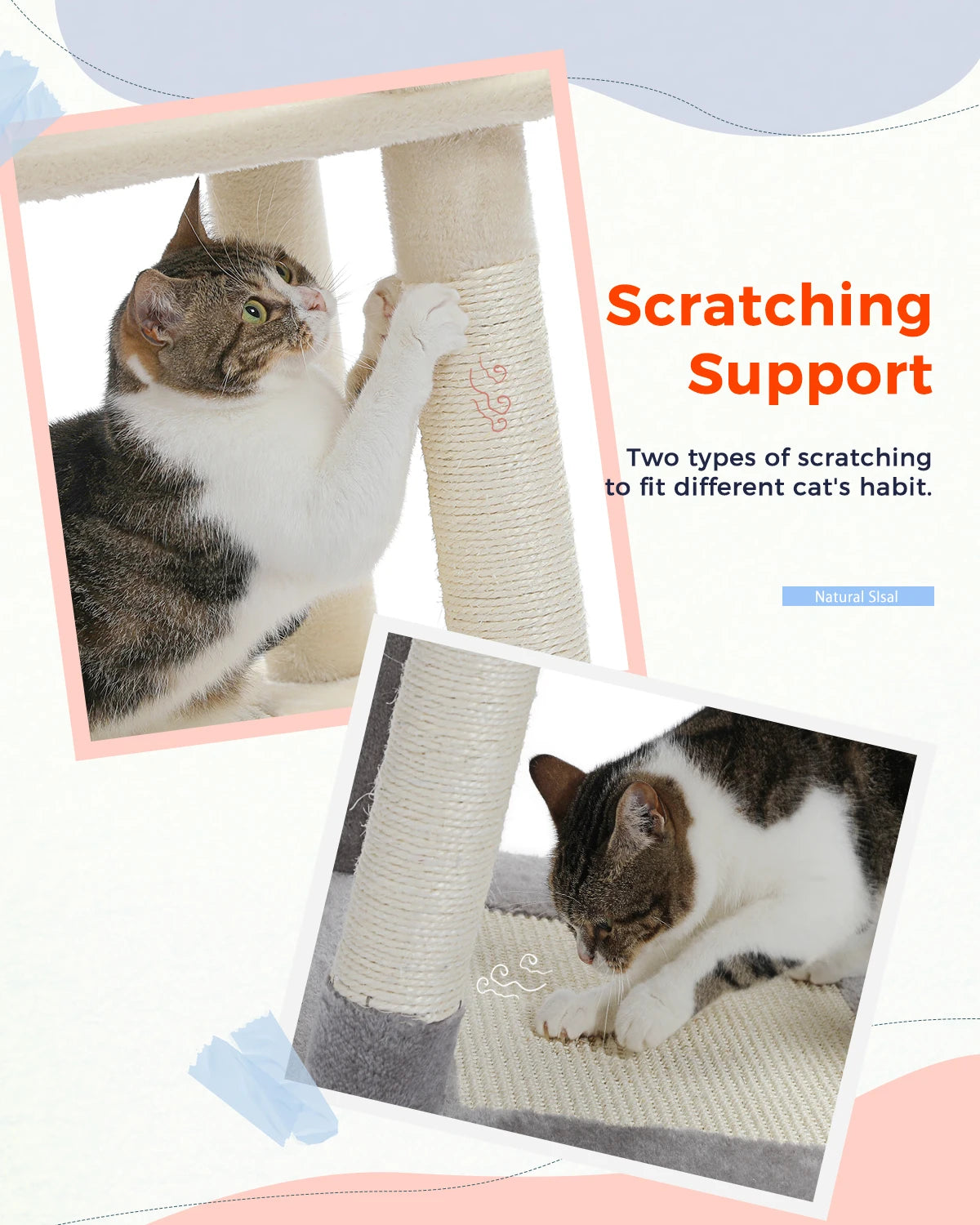 Free Shipping Multi-Level Cat Tree Tower with Condo Scratching Posts Cat Scrapers Cat Accessories Luxury Pet Furniture Cat Toy