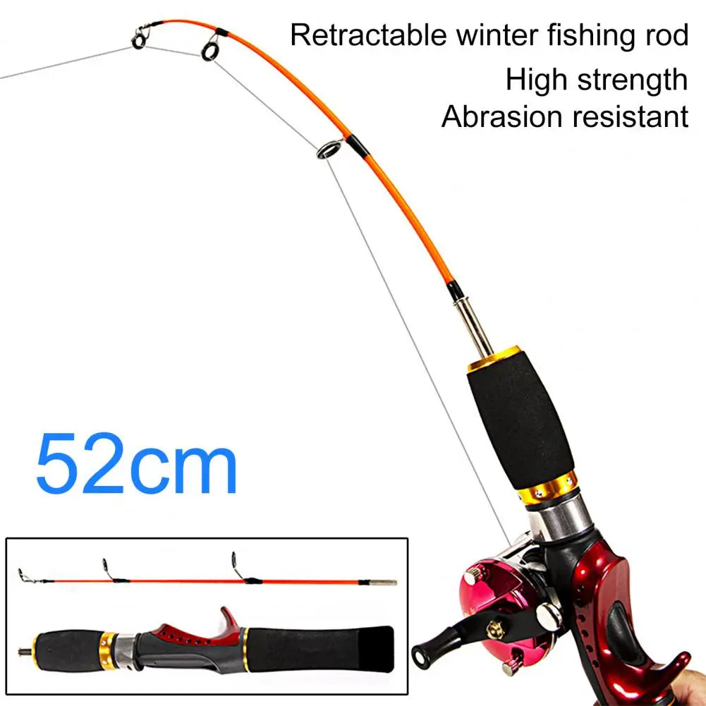 1 Set Great Fishing Rod 52cm Winter Fishing Rod High Strength Mini Pocket Winter Ice Fishing Rod Angling Supplies