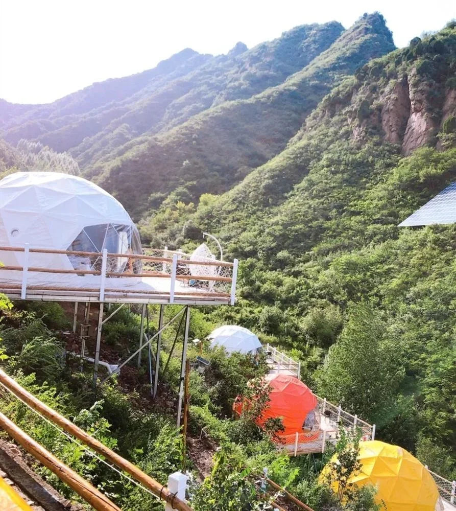 Different Color Geo Dome, Outdoor Glamping Dome Tent for resort.
