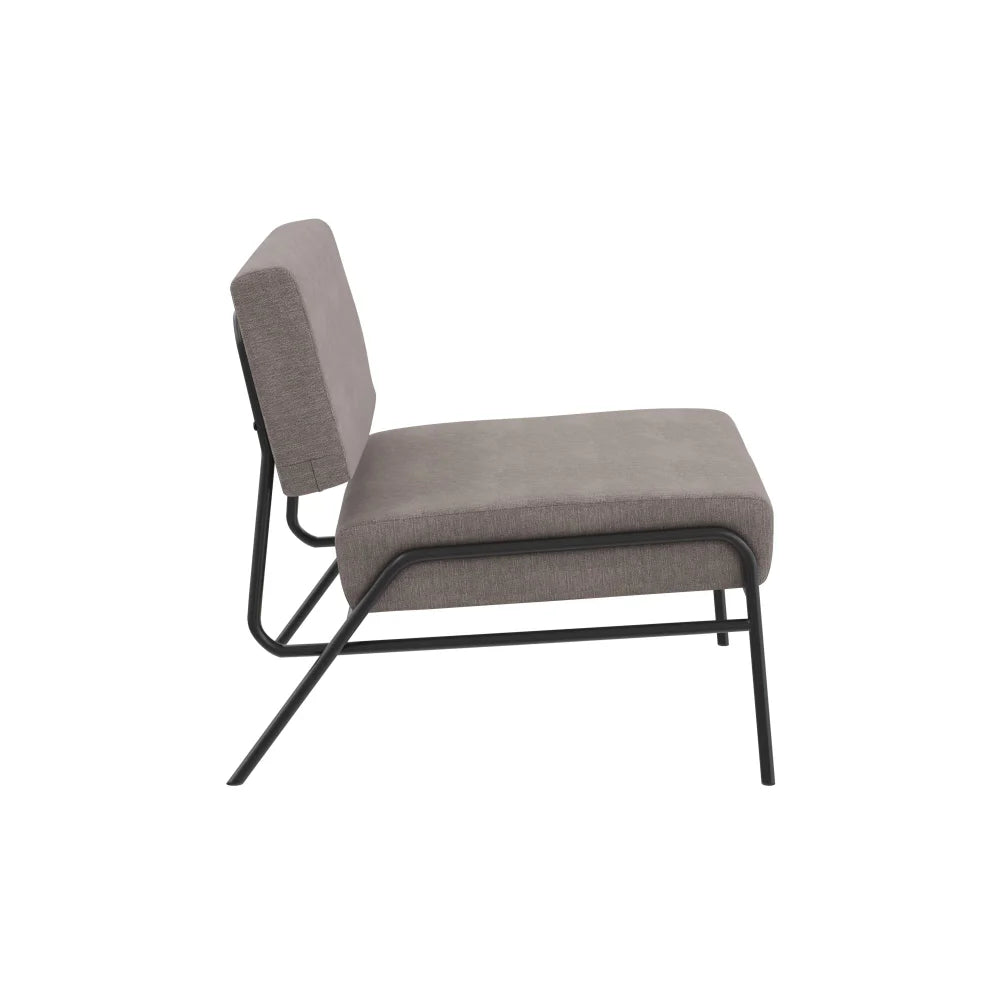 Rory Accent Chair, Light Gray Linen Living Room Furniture Lounge Chair Luxury Modern Sofa Bed