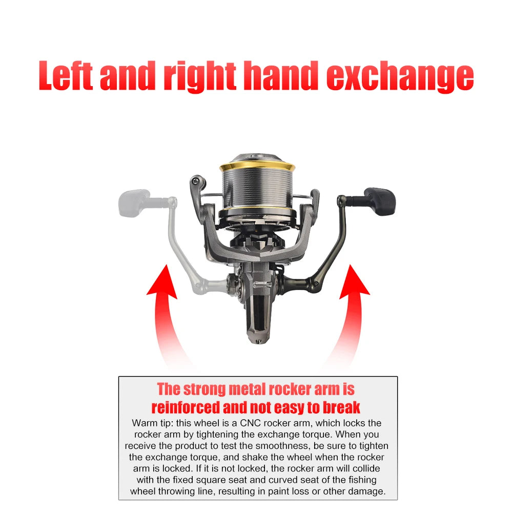 Spinning Fishing Reel 4.8:1 Max Drag 20KG Long Shot Reel Saltwater Fresh Water 17+1 Bearing Fixed Spool Reels Fishing Tackle