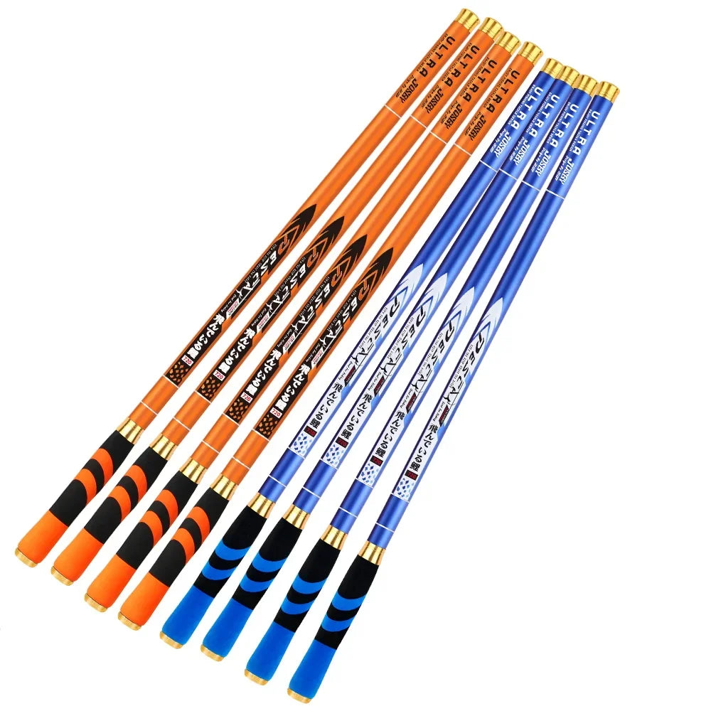 BAKAWA 2.7/3.6/4.5/5.4/6.3/7.2M New Carbon Fiber Fishing Rod Telescopic Ultra-light For Carp Stream Freshwater Hand Pole