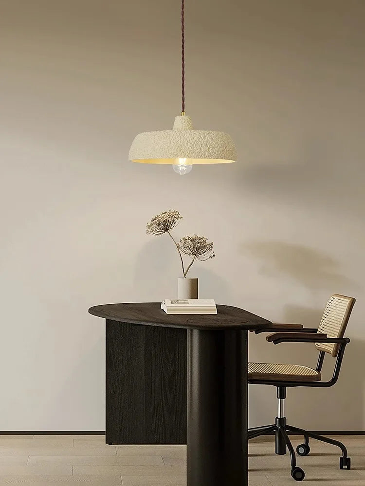 Wabi Sabi French Chandelier Cream Simple LED E27 Pendant Lights Dining Room Coffee Bar Celing Hanging Home Decor Lamps Fixtures