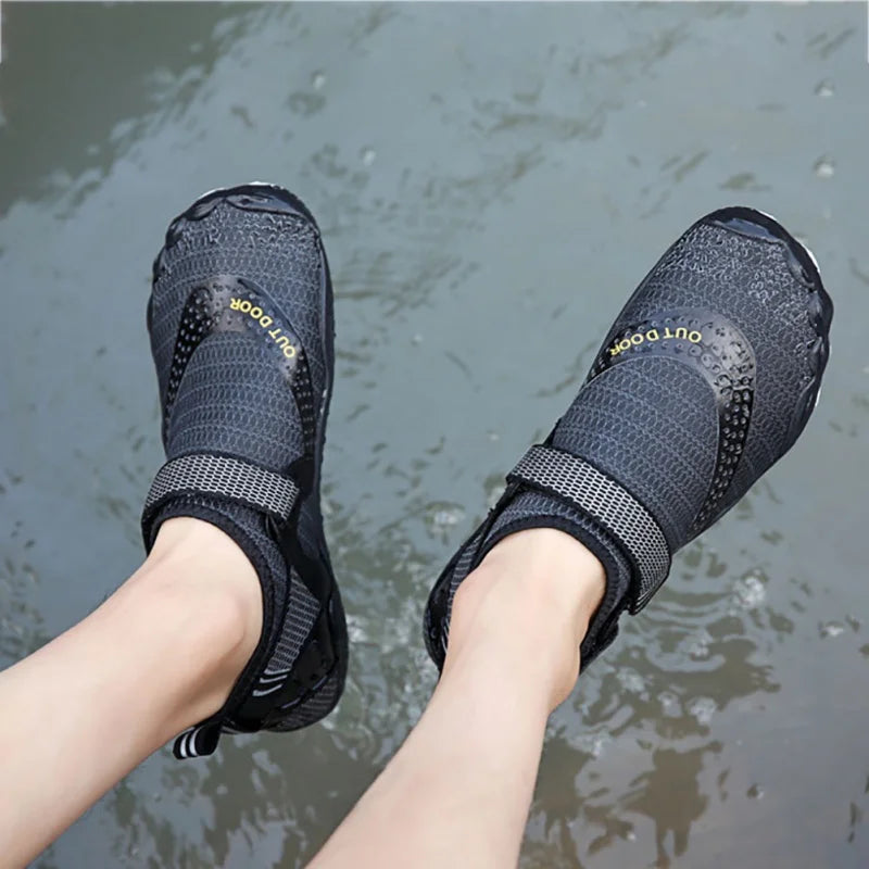 Elastic Quick Dry Aqua Shoes Plus Size Nonslip Water Shoes For Women Men Breathable Surfing Swimming Beach Sneakers