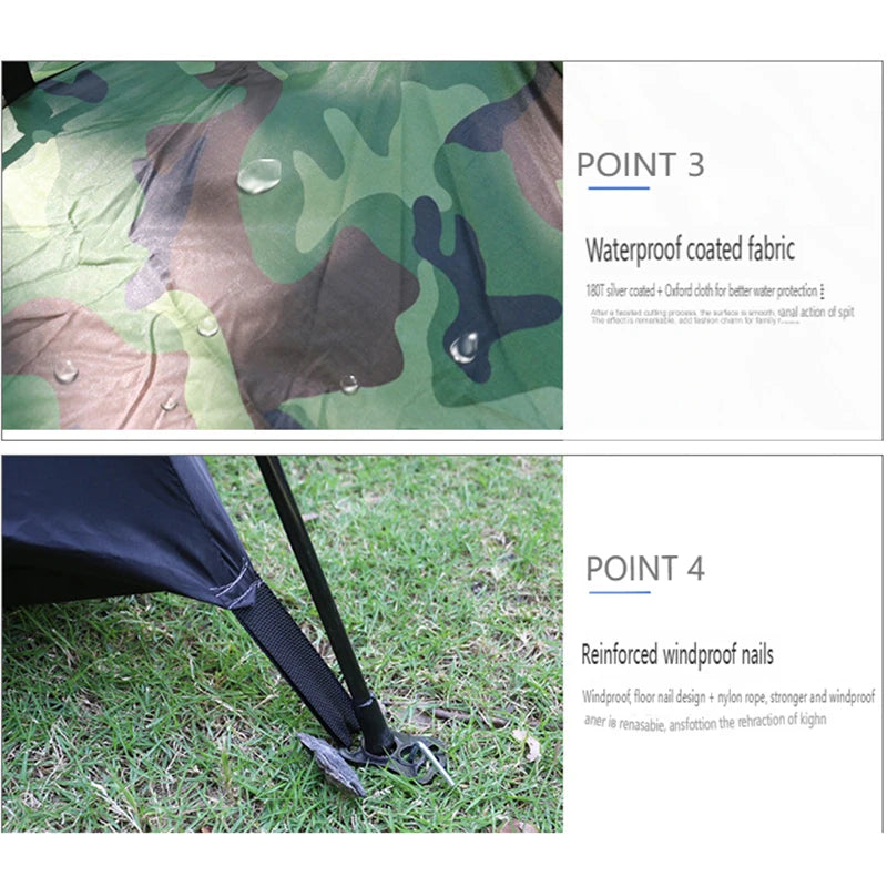 Automatic Quick-opening Tent 2/4 People 4-Season Outdoor Camping Backpacking Tents Waterproof Tents for Hiking Beach Survival