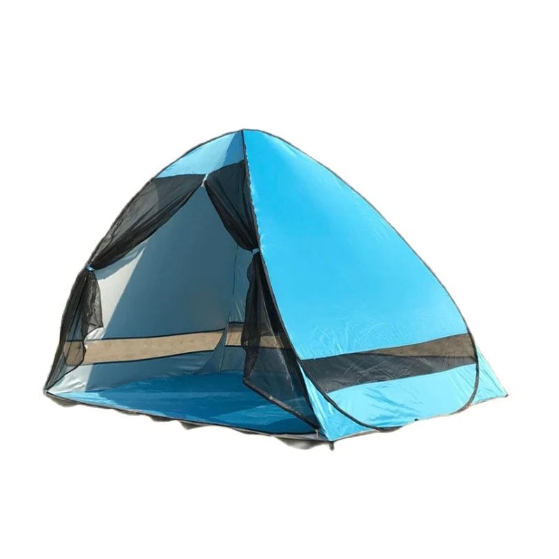 Full Automatic Pop Up Beach Tent, Portable Seaside Sunshade, Sunscreen Quick Opening, Children's Park Picnic Mosquito Mesh Door