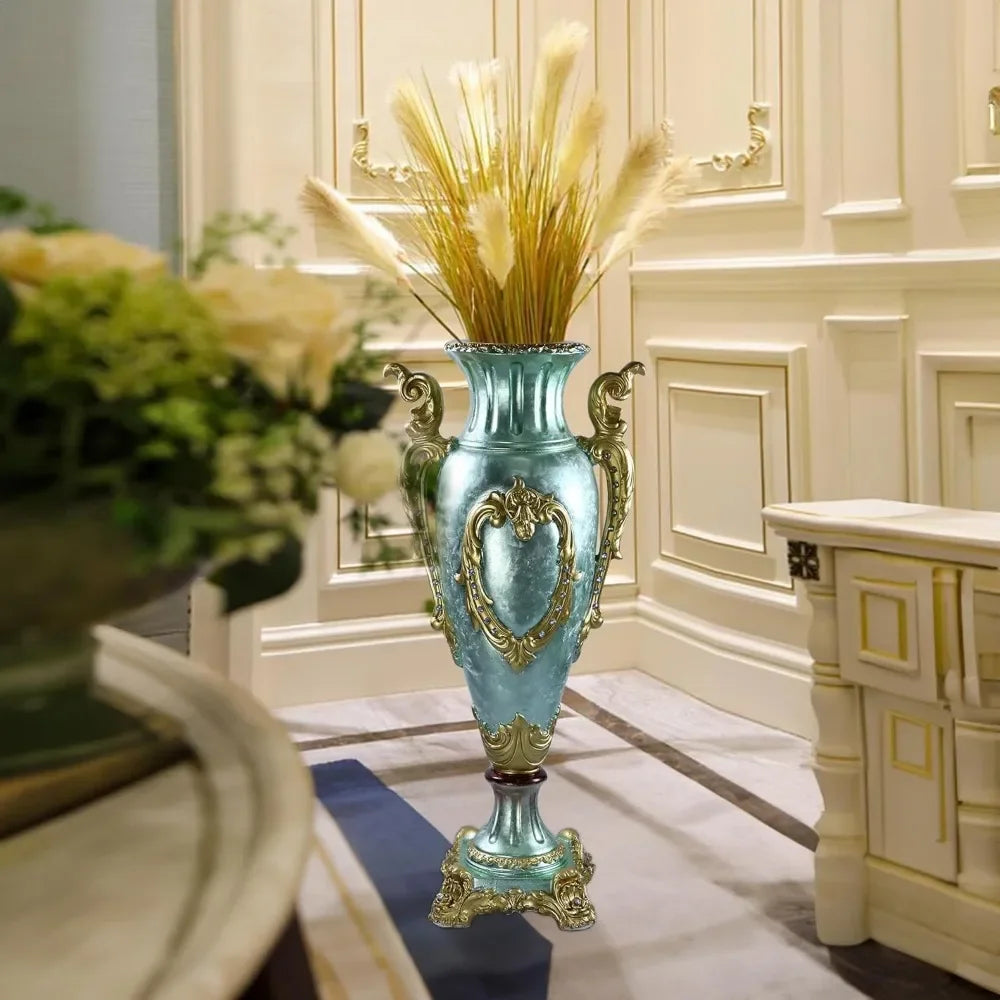 35.4 Inch Green Tall Floor Vase Room Decor Decoration Home Decorations Extra Large Huge Vase Flower Vases Garden