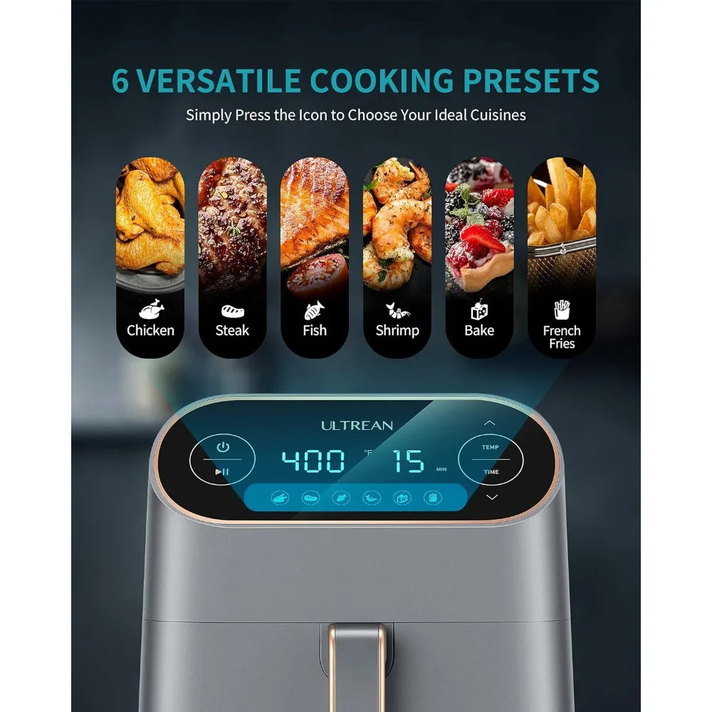 9 Quart 6-in-1 Electric Hot XL Airfryer Oven Oilless Cooker, Large Family Size LCD Touch Control