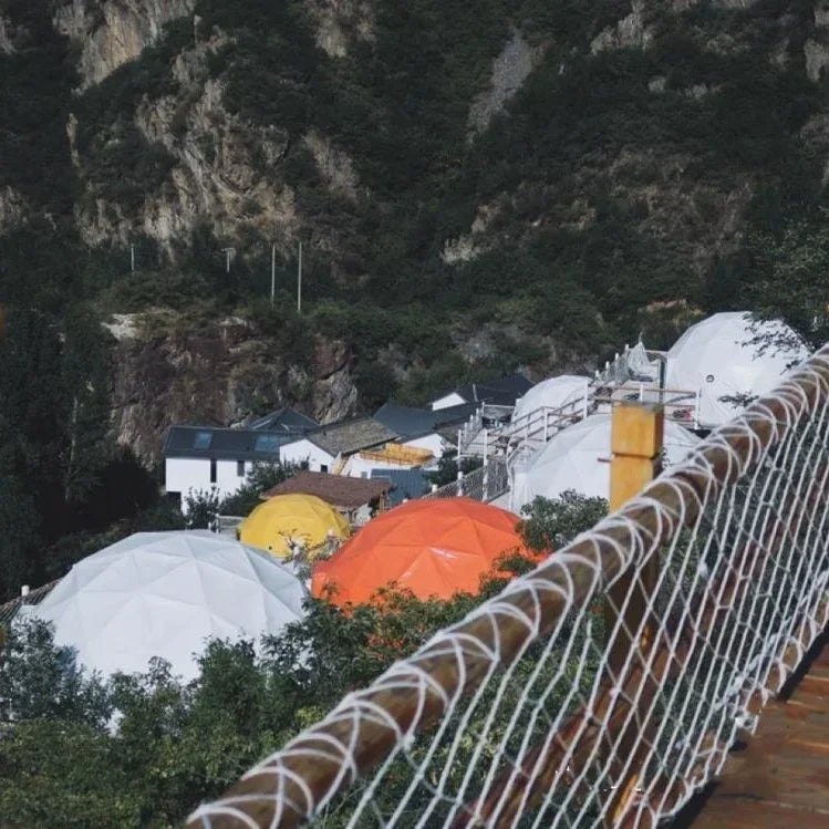 Different Color Geo Dome, Outdoor Glamping Dome Tent for resort.