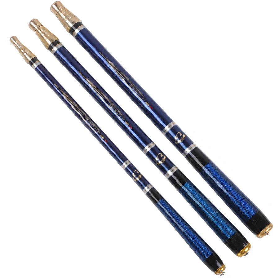Carbon Fiber Four Positioning Fishing Rods 3.6M -5.4M Telescopic Stream Feeder Rod Ultralight Hard Accessory Hand Fishing Rod