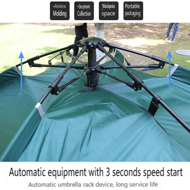 Automatic Quick-opening Tent 2/4 People 4-Season Outdoor Camping Backpacking Tents Waterproof Tents for Hiking Beach Survival