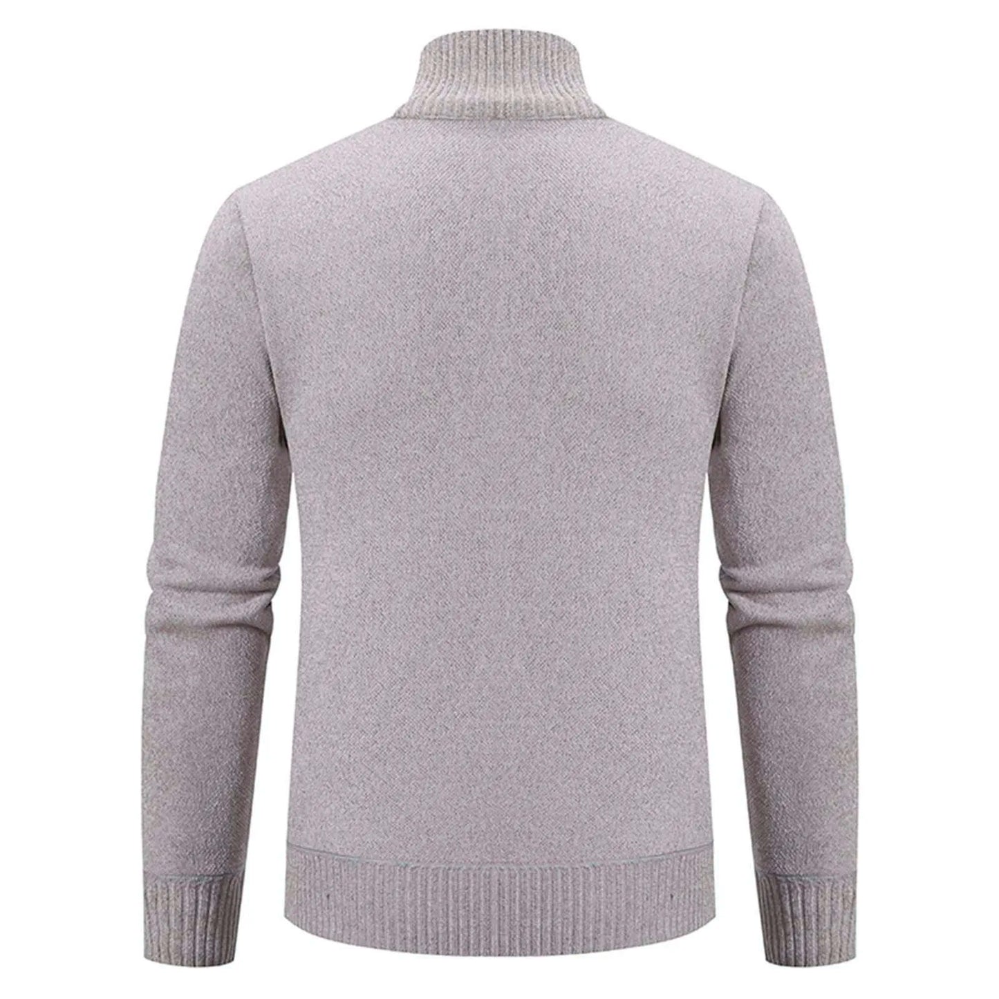 Cardigan Men Fleece Zipper Sweater Zip Up Knitted Stand Collar Cardigan Winter Autumn 2023 Korean Style Fashion Men's Clothing