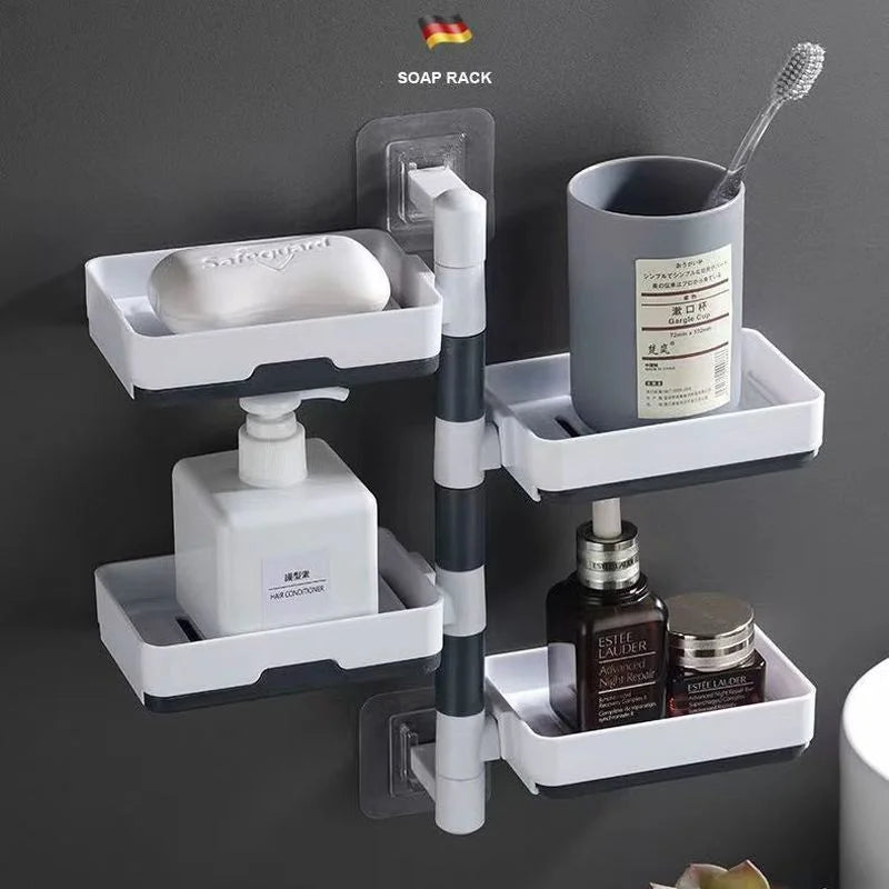 Creative Corner Shower Shelf Bathroom Shampoo Shower Multilayer Shelf Holder Multifunction Storage Rack Organizer Wall Mounted