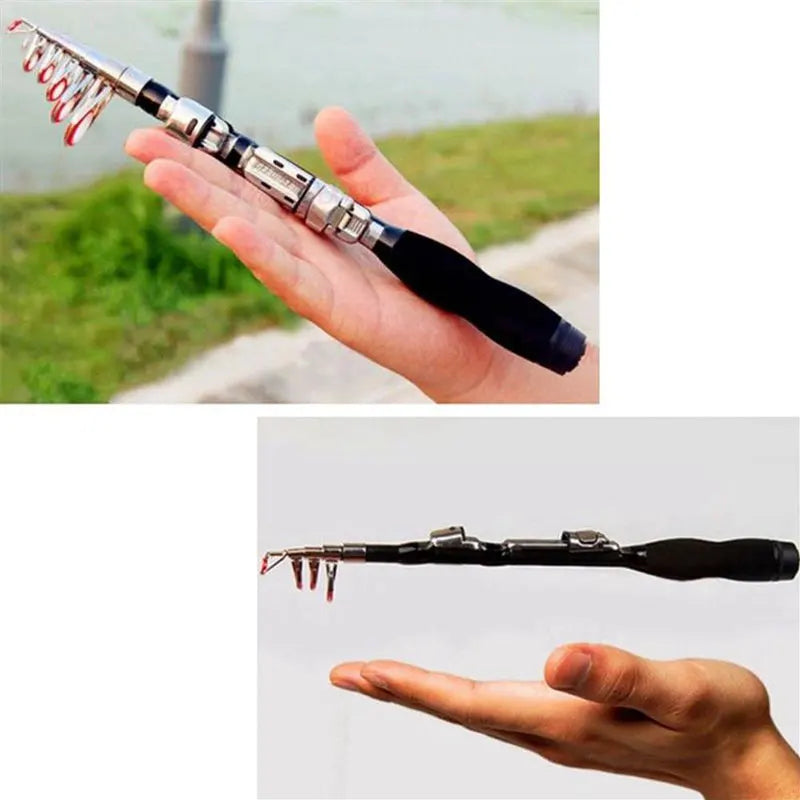 1.0M/1.2m Adjustable Telescopic Fishing Rod Practical Reinforce Carbon Fiber Fishing Pole Outdoor Portable Sea Fishing Rods