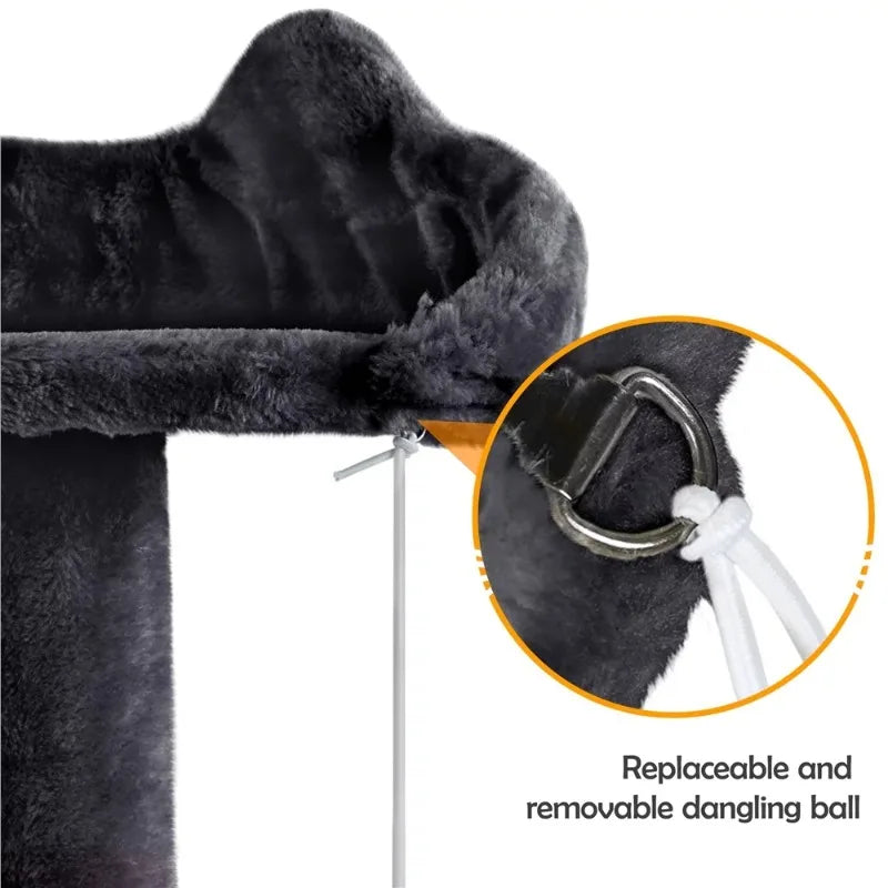 SmileMart 54" Double Condo Cat Tree with Scratching Post Tower, (Black/Pink)optional
