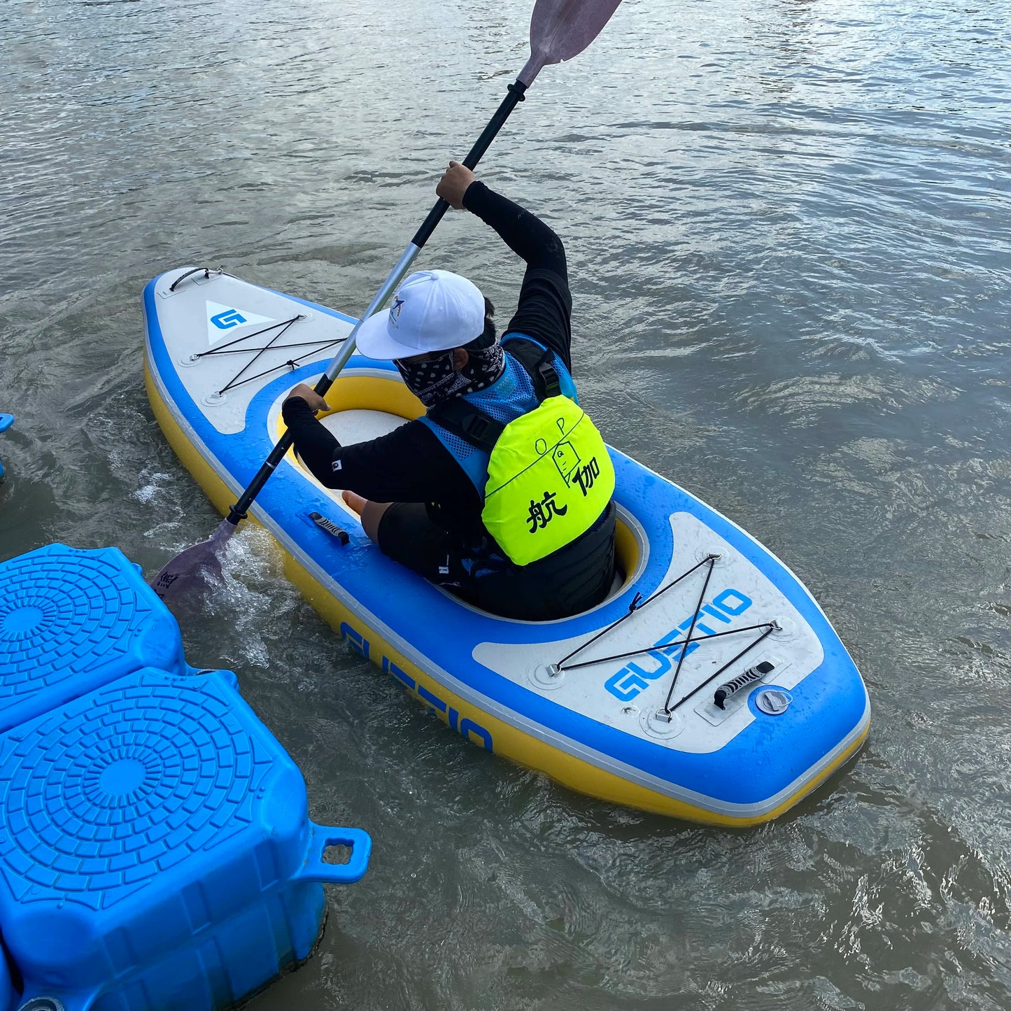 China inflatable canoe fishing kayak boat 1 person