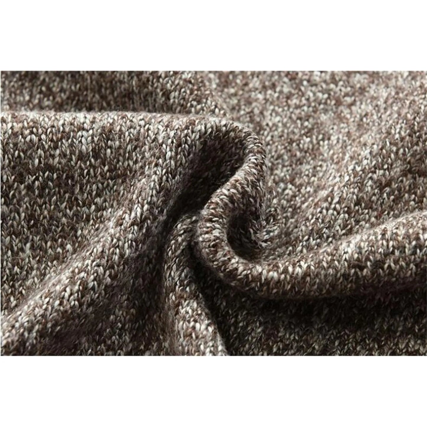 Mens Fashion Leisure Jackets Solid Wool Knitting Versatile Stand Collar Long Sleeve Style Cardigan Coat Woolen Long Coats Man