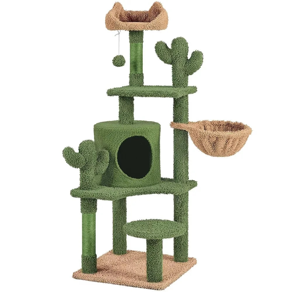 Bed Cats Cat Cactus Tree with Padded Perch House for Cats Accessories Scraper Supplies Pet Products Home Garden Free Delivery