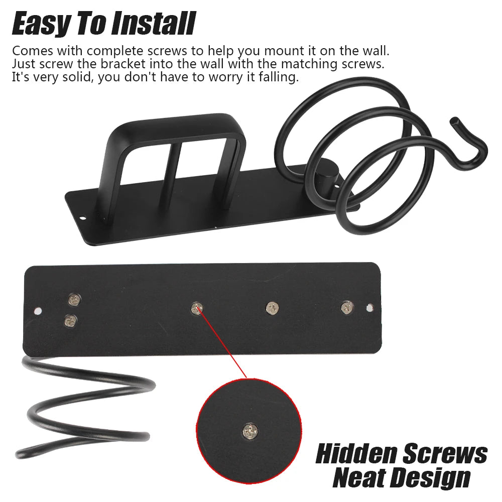Hair Dryer Holder Rack Organizer Hair Straightener Holder Storage Rack Wall Mounted Bathroom Shelf Storage Accessories