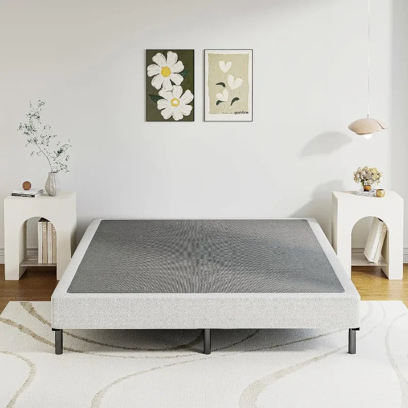 5 Inch Metal Queen Box Spring Basics Smart Bed Base Mattress Foundation Heavy Duty Frame Easy Assembly