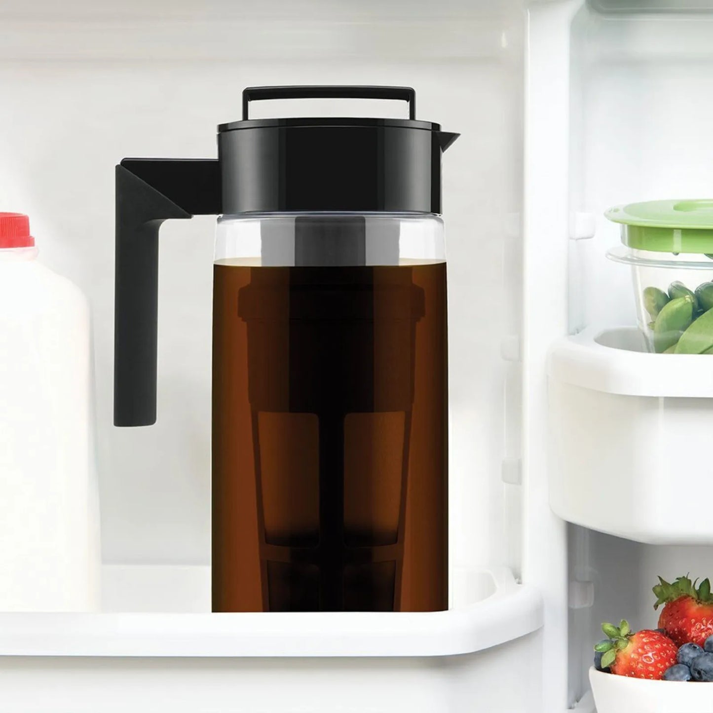 900/1300/2000ml Cold Brew Iced Coffee Maker With Airtight Seal Tea Infuser Silicone Handle Coffee Kettle Drinkware Kitchen Tools