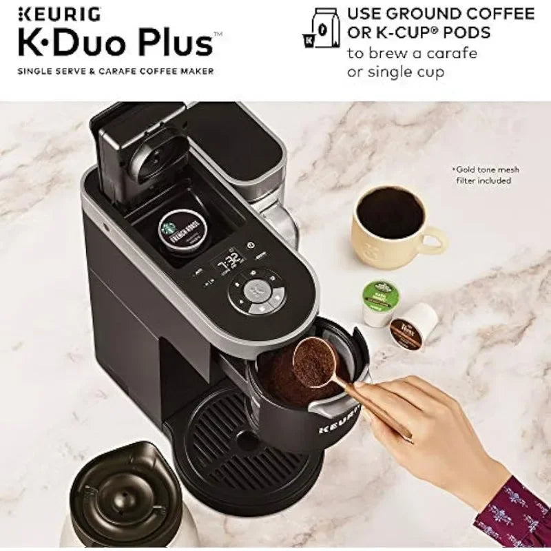 K-Duo Plus™ Single Serve & Carafe Coffee Maker Coffe Machine Smart Coffee Machine