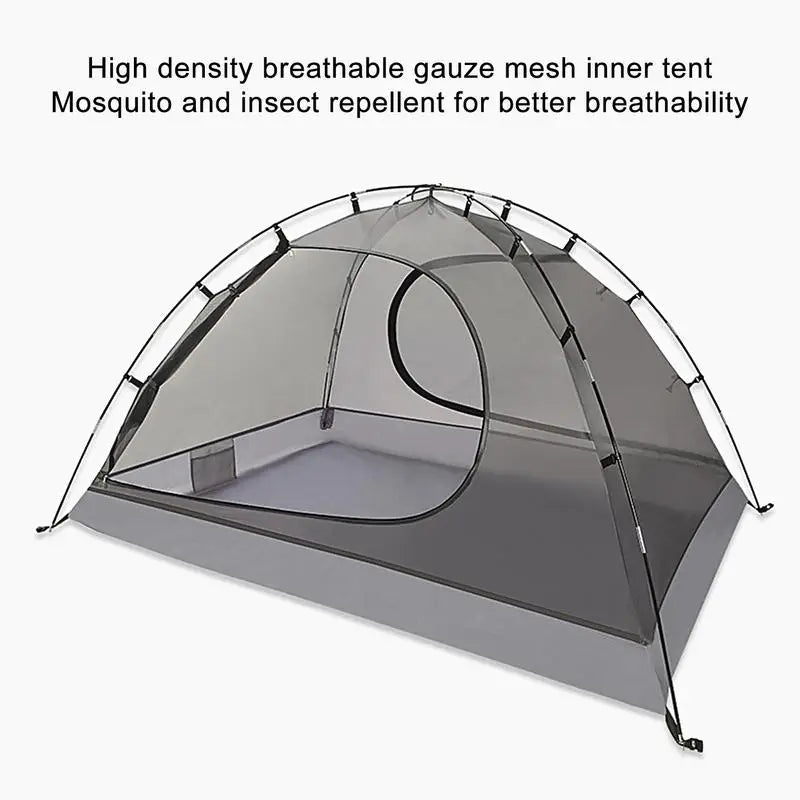 2 People Backpacking Tents Portable Ultralight Weather Resistant Tent Instant Setup Double-Thick Fabric Outdoor Camping tents