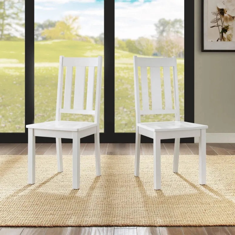Better Homes and Gardens Bankston Dining Chair, Set of 2, White Accent Chairs for Living Room Dining Chairs
