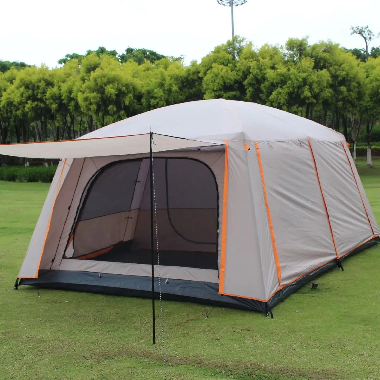 Family Camping Tent Double Layers Waterproof 4-8 Person 320x210x190cm One Bedroom One Livingroom Large Tent