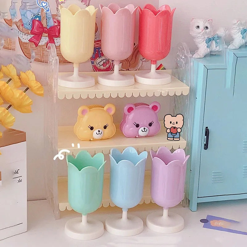Modern Pen Holder Desktop Vase Indoor Outdoor Pencil Organizer Flower Pot Makeup Brush Holder Office Hotel Home Decoration